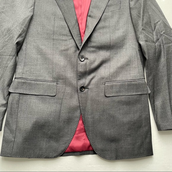 Spier & Mackay Contemporary Fit 100% Wool Fully Lined Blazer Sport Coat Gray 40L - Picture 9 of 12
